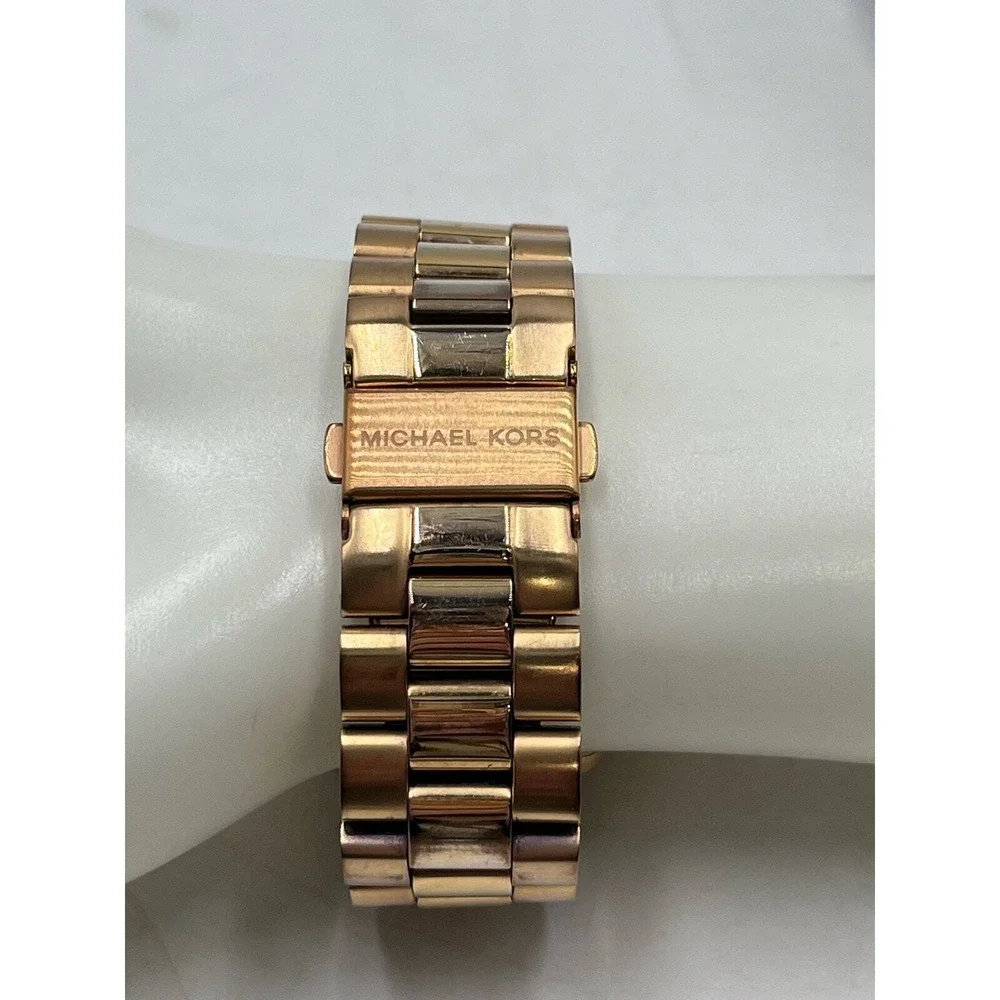 Michael Kors Runway Chronograph Rose Gold Stainless Steel Womens Watch MK5128